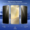 Vetro temperato Privacy Samsung S24 Plus Protezione schermo 5D Curvo - immagine 4