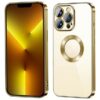 Cover Per IPhone 15 Silicone Trasparente Cromato fotocamera 3D - immagine 3
